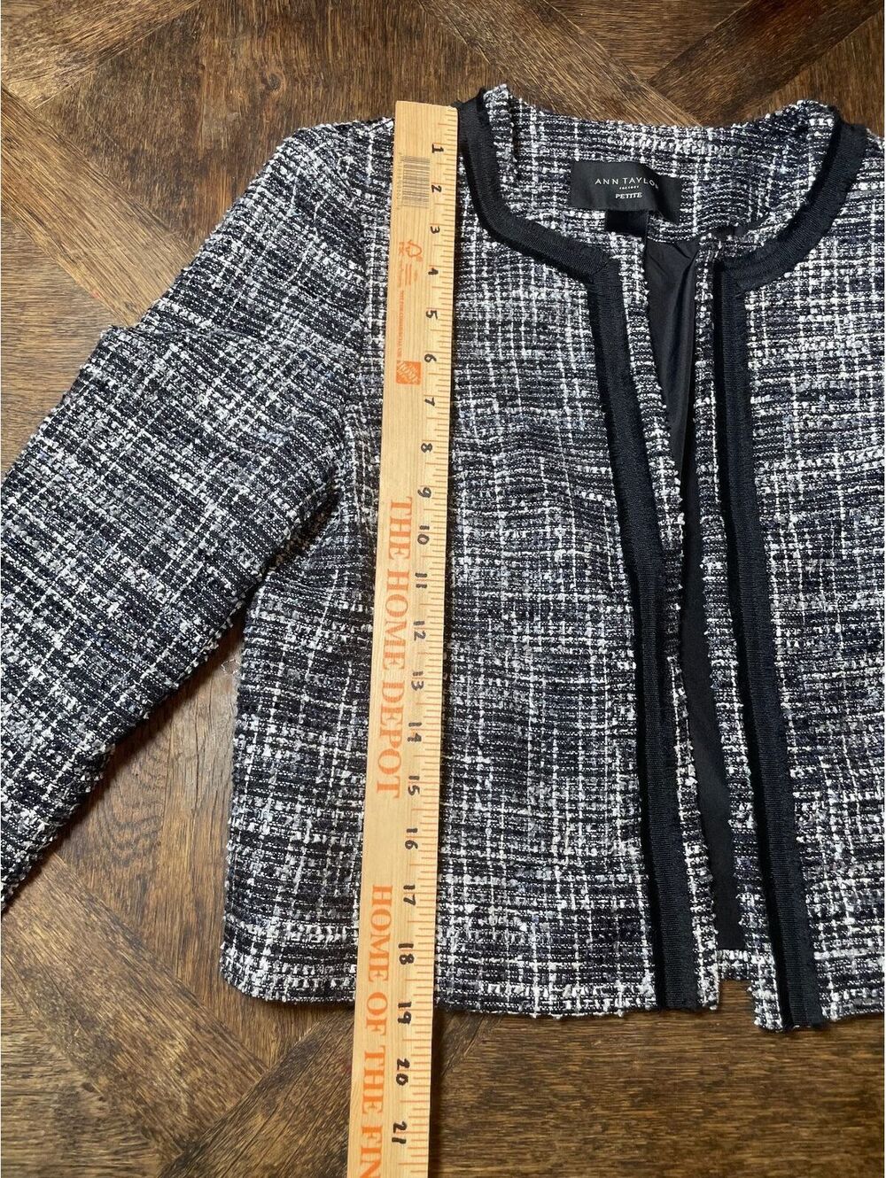 Ann Taylor 4p black white gray sports coat blazer EUC - Picture 5 of 9